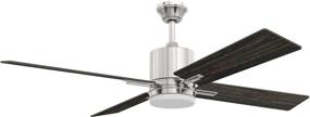 img 2 attached to 🔵 Craftmade TEA52BNK4 Teana 52 Inch Ceiling Fan with LED Light and Wall Control in Brushed Polished Nickel - Efficient & Stylish Cooling Solution