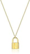 🔐 momol padlock initial necklace for women, 18k gold plated stainless steel letter necklace personalized name necklace for girls logo