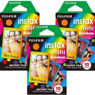 🌈 fujifilm instax mini instant rainbow film, 10 sheets, value set of 3 logo