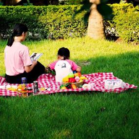 img 2 attached to 🌟 AB Volts Checkered Plastic Tablecloth: Durable & Stylish Protective Cover