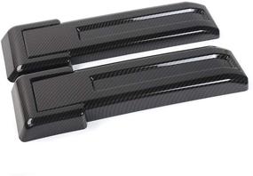 img 3 attached to 🔧 RT-TCZ Tailgate Hinge Cover Spare Tire Rear Door Liftgate Trim for 2007-2018 Jeep Wrangler JK & Unlimited (Carbon Fiber, 2-Pack): Enhance Your Jeep's Style and Protection!