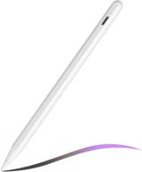 🖊️ stylus pencil for ipad 9th & 8th generation: active pen with palm rejection, compatible with apple ipad 2018-2022, ipad pro, ipad air, and ipad mini (white) logo