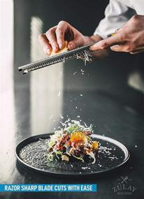 img 3 attached to 🧀 Zulay Kitchen - Premium Stainless Steel Cheese Grater & Zester Tool - Handheld Lemon Zester - Ideal for Chocolate, Coconut, Nutmeg, Ginger - Citrus Zester - Vibrant Yellow