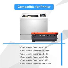 img 3 attached to 🖨️ TRUE IMAGE Compatible Toner Cartridge: HP 508X 508A CF360X CF360A Color Enterprise M553 M553dn M553n M553x MFP M577z M577f M577dn M577c M577 Printer Ink (Black, 1-Pack)