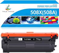 🖨️ true image compatible toner cartridge: hp 508x 508a cf360x cf360a color enterprise m553 m553dn m553n m553x mfp m577z m577f m577dn m577c m577 printer ink (black, 1-pack) logo