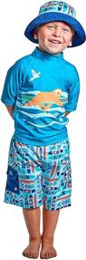 img 4 attached to UV Skinz UPF 50+ Boys 3-Piece 🌞 Swim Set: Maximum Sun Protection for Active Water Play