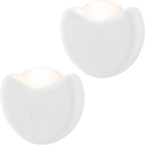 img 4 attached to GE Automatic LED Night Light, 2 Pack, Plug-In, Dusk-to-Dawn Sensor, Compact, Directional for Bedroom, Nursery, Bathroom, Hallway, Kitchen, 10202, White