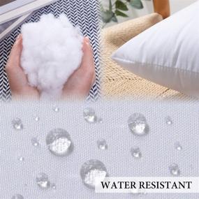 img 3 attached to MIULEE Waterproof Outdoor Pillow Insert 12x20 - Premium Hypoallergenic Stuffer Sham Rectangle for Patio Furniture - Throw Pillow Insert