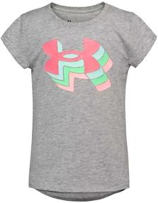 img 1 attached to Girls' Short Sleeve Tee with Under Armour Wordmark Logo
