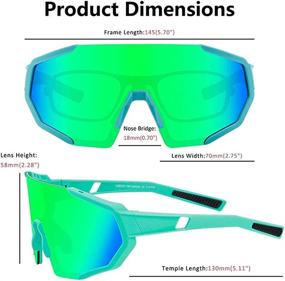 img 1 attached to Polarized Sports Sunglasses with Interchangeable Lenses for Men and Women - Ideal for Cycling, Baseball, Running, Fishing, and Golf