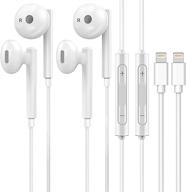 🎧 2pack iphone наушники: проводные наушники с системой шумоподавления, микрофоном и регулировкой громкости для iphone 12 11 pro max mini plus se x xs xr 8 7 логотип