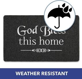 img 1 attached to SoHome Welcome Door Mat: Durable Natural Rubber, Non-Slip Backing, Ultra Absorbent - Ideal Indoor/Outdoor Entry Mat