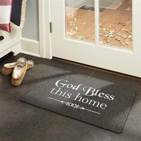 img 3 attached to SoHome Welcome Door Mat: Durable Natural Rubber, Non-Slip Backing, Ultra Absorbent - Ideal Indoor/Outdoor Entry Mat