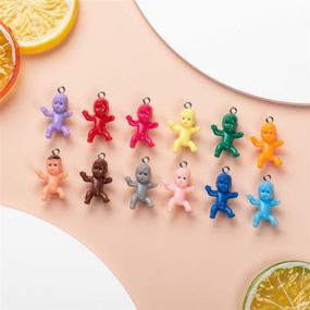 img 2 attached to 🌈 Vibrant Resin Charms Kit: 60 Colorful Pendants for DIY Jewelry - Perfect Gifts for Girls