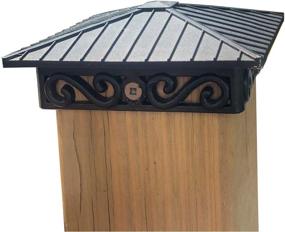 img 4 attached to Fence and Deck Rite: 4x4 Post Caps - Ideal for Fences and Decks | Black Plastic (4 Pieces) | Specifically Designed for 3.5 x 3.5 Post