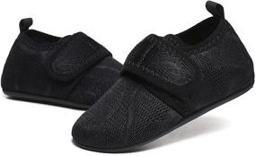 img 1 attached to CanLeg Slippers Non Slip Lightweight CL20036AllBlack25 Boys' Shoes and Slippers