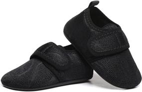 img 4 attached to CanLeg Slippers Non Slip Lightweight CL20036AllBlack25 Boys' Shoes and Slippers