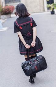 img 2 attached to 🖤 GK-O Kawaii Devil Gothic Japanese Lolita PU Leather Shoulder Bag; Perfect for School, Messenger Bag