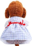 🐶 fairypet sweet puppy dog princess blue plaid pineapple daisy flower bow red heart soft & comfy skirt pet lace cake camisole tutu dress: stylish and comfortable pet clothing logo