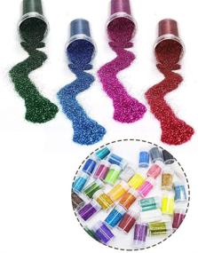 img 2 attached to 💫 Sparkle and Shine: 32 Colors Glitter Powder Set for Art, Crafts, Nails, and Makeup