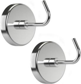 img 3 attached to 🔗 PRIMADA Extra-Strength Set of Magnetic Hooks, 2 Pieces, Chrome