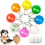 🐾 joueuyb led light up clip-on dog collar light - colorful charm dog accessories lights for night walking: waterproof safety emergency leds for pets - 8 pack" logo