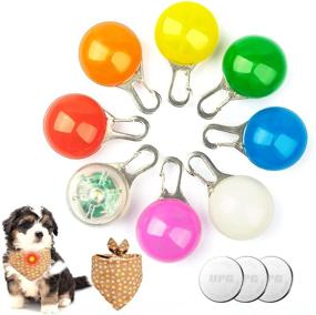 img 4 attached to 🐾 JOUEUYB LED Light Up Clip-on Dog Collar Light - Colorful Charm Dog Accessories Lights for Night Walking: Waterproof Safety Emergency LEDs for Pets - 8 Pack"