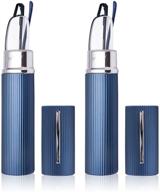 👓 eyeguard classic spring hinges readers: 2 pairs in slim pen clip portable aluminum hard case logo