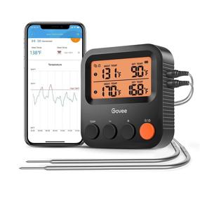 img 4 attached to 🔥 Govee Bluetooth Meat Thermometer: 230ft Range Wireless Grill Thermometer with Smart Alerts - Ideal for Smoker, BBQ, Cooking & More