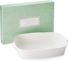 img 4 attached to 🍽️ Portmeirion Sophie Conran Collection Large Handled Rectangular Roasting Dish - White, Made in England - Microwave, Dishwasher, Freezer, and Oven Safe
