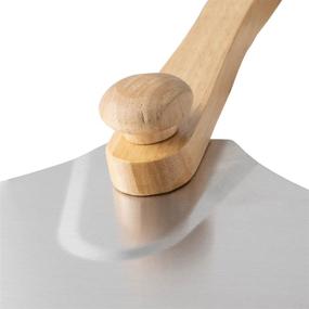 img 1 attached to 🍕 12x14 Inch Pizza Paddle and Pizza Cutter Set by Letschef - Aluminum Pizza Spatula with Convenient Foldable Wooden Handle for Easy Storage