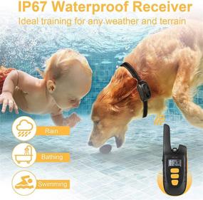 img 1 attached to 🐶 Advanced Dog Training Collar with Remote - 1500Ft Range, Waterproof Rechargeable Shock Collar with Vibration, Beep, and Shock Modes by Cuterpet