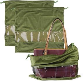 img 4 attached to PlasMaller Terylene Drawstring Handbags Pocketbooks Travel Accessories