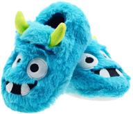 👾 la plage boys monster slippers: cozy house shoes for kid toddler boys – perfect bedroom slippers logo