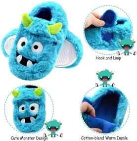 img 2 attached to 👾 LA PLAGE Boys Monster Slippers: Cozy House Shoes for Kid Toddler Boys – Perfect Bedroom Slippers