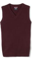 👕 fashionable french toast v neck sweater in burgundy for boys' clothing: a perfect addition to your sweater collection logo