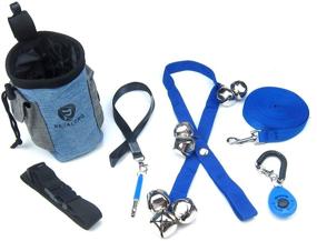 img 4 attached to Alfie Pet Rick - 5-Piece Puppy and Dog Training Kit - Including Treat Pouch, Bark Control Whistle, House Training Doorbells, Clicker, and Training Leash