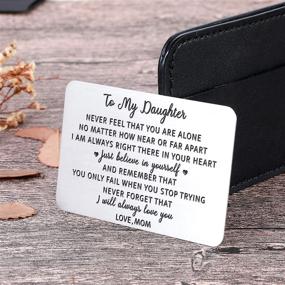 img 1 attached to 🎁 Daughter Wallet Card Inserts: Christmas & Valentine's Day Gifts for Stepdaughter from Mom - Graduation, Mother's Day, 16th, 18th Birthday, Teen Women, Teenage Girls - Inspirational Gift Option