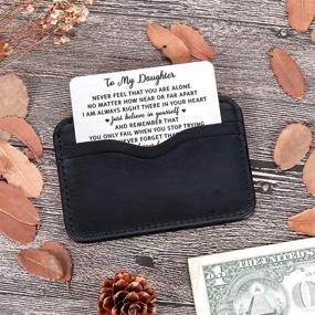 img 3 attached to 🎁 Daughter Wallet Card Inserts: Christmas & Valentine's Day Gifts for Stepdaughter from Mom - Graduation, Mother's Day, 16th, 18th Birthday, Teen Women, Teenage Girls - Inspirational Gift Option