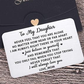 img 4 attached to 🎁 Daughter Wallet Card Inserts: Christmas & Valentine's Day Gifts for Stepdaughter from Mom - Graduation, Mother's Day, 16th, 18th Birthday, Teen Women, Teenage Girls - Inspirational Gift Option