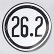 nudge printing marathon runner sticker logo