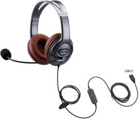 img 4 attached to Advanced Emaiker USB Type C Over Ear Headphones with Noise Cancelling Mic - Answer/End Calls, Volume Control, Compatible with Samsung, Pixel, Mi, Huawei