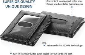 img 3 attached to Premium Leather Compact Sleeve Wallet for 👜 Men's Accessories in Wallets, Card Cases, and Money Organizers