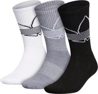 adidas originals men's mixed graphics cushioned crew socks (pack of 3) logo