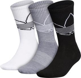 img 4 attached to adidas Originals Men's Mixed Graphics Cushioned Crew Socks (Pack of 3)