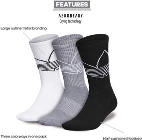 img 3 attached to adidas Originals Men's Mixed Graphics Cushioned Crew Socks (Pack of 3)