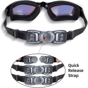 img 1 attached to Gaslen No Leaking Anti Fog UV Protection 🏊 Triathlon Swim Goggles with Nose Clips - High-Performance Swimming Goggles