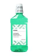 solimo mint antiseptic mouthwash - 1 liter (33.8 fl oz) - amazon brand - single pack logo