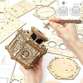 img 1 attached to 🎶 ROKR Wooden Puzzle Music Jewelry Box