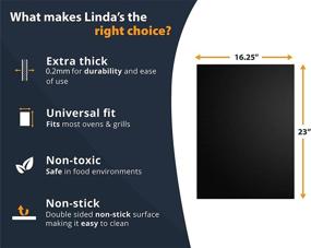 img 2 attached to 🔥 Linda's Essentials - Large Premium Oven Liners (Pack of 3) for Electric and Gas Ovens - Reusable Non-Stick Mat - BPA and PFOA Free